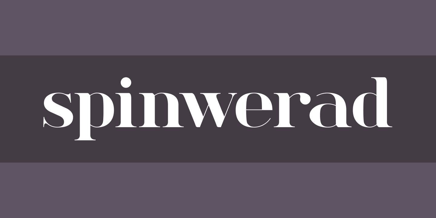 Beispiel einer spinwerad C Bold-Schriftart